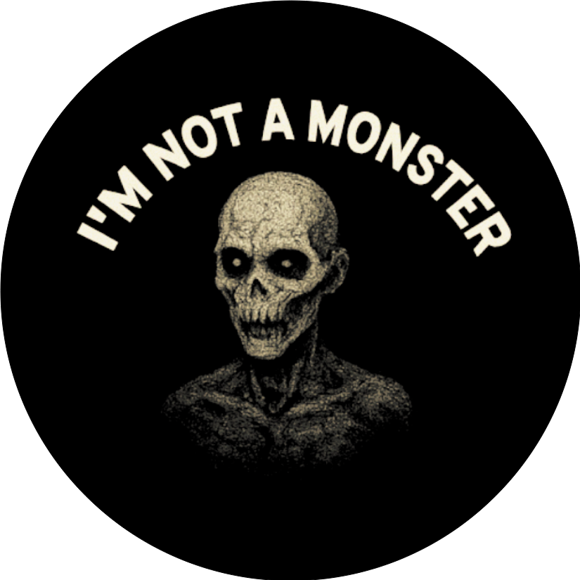 I'm Not A Monster Button