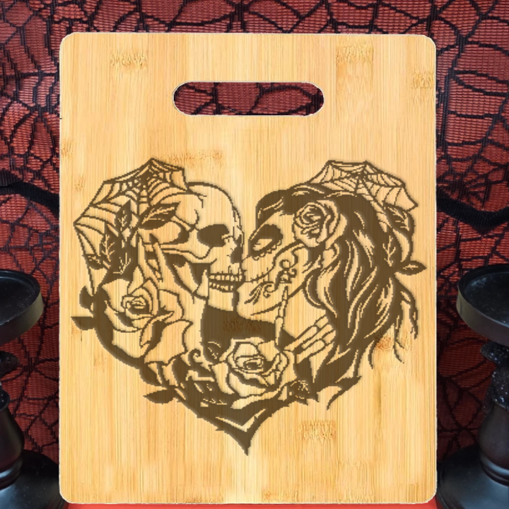 Sugar Skull Heart- Large Bamboo