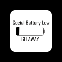 Social Battery Magnet
